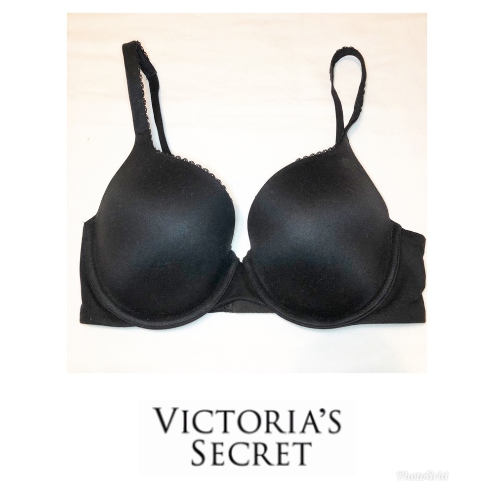 Victoria Secret Perfect Shape Black Bra 32 DD Black Sexy Experience comfort